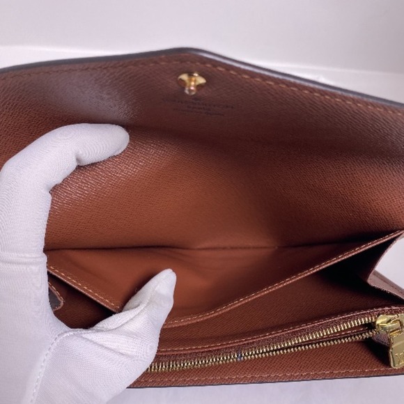 LOUIS VUITTON Portefeuille Sarah Monogram M60531 Brown Long Wallet LV - Picture 12 of 15